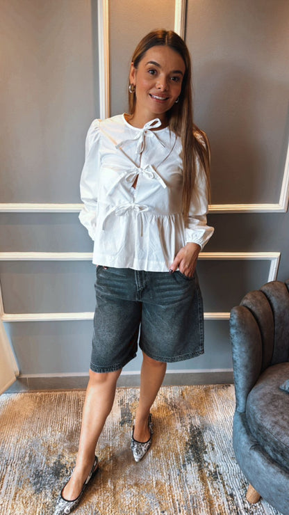 Bermuda en Denim Negra