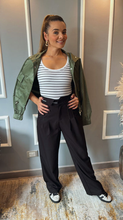 Pantalon Negro Pretiña Diseño Galita