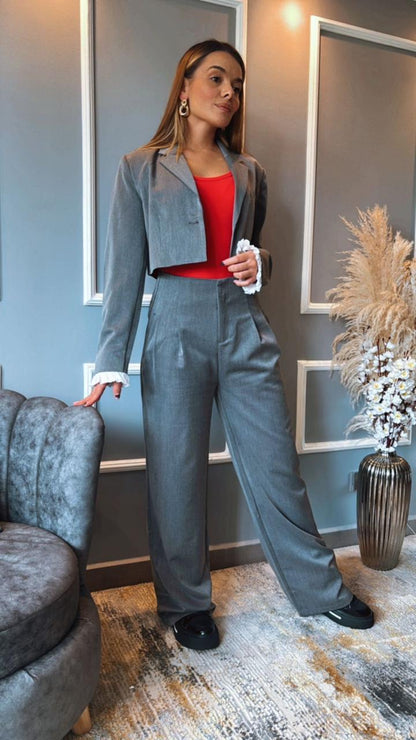 Blazer Corto Gris Love Tree