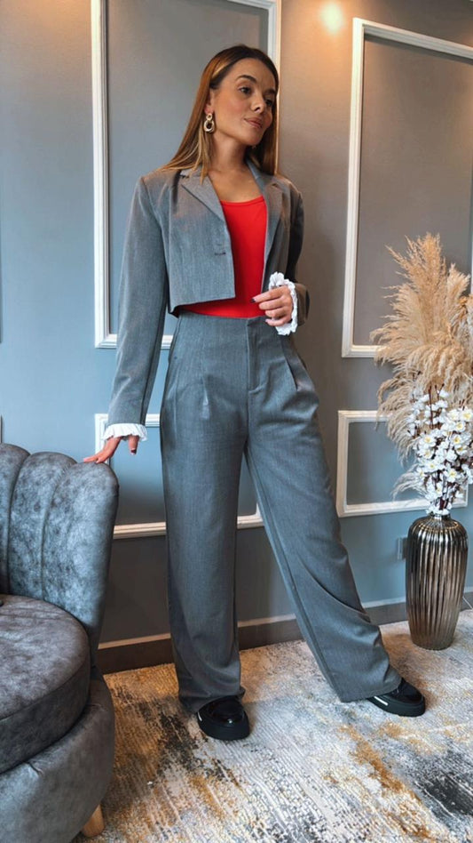 Blazer Corto Gris Love Tree