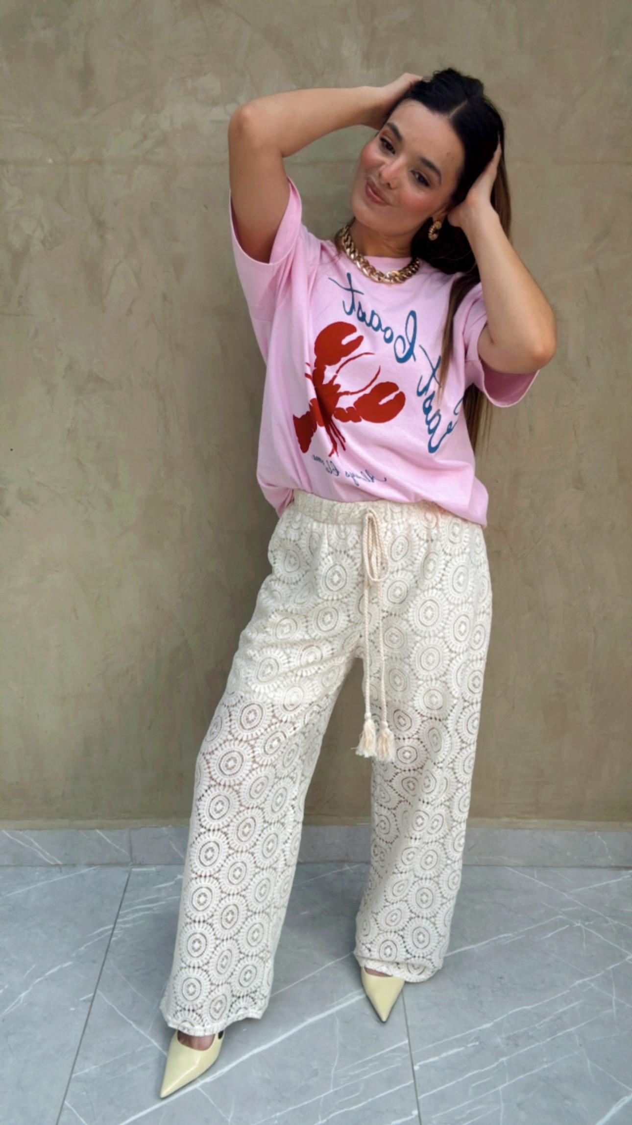 Camiseta Rosa Langosta Sweet Claire