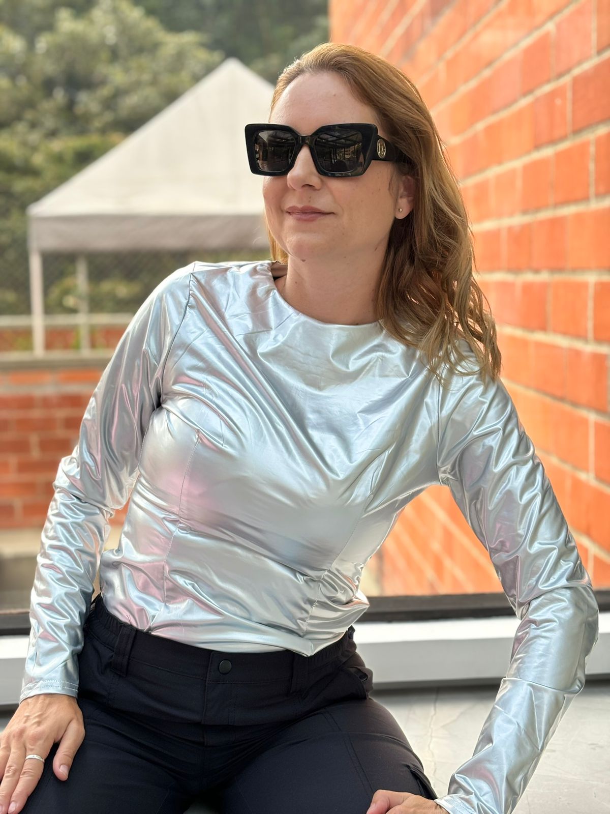 Blusa Cuero Negra Hyfve