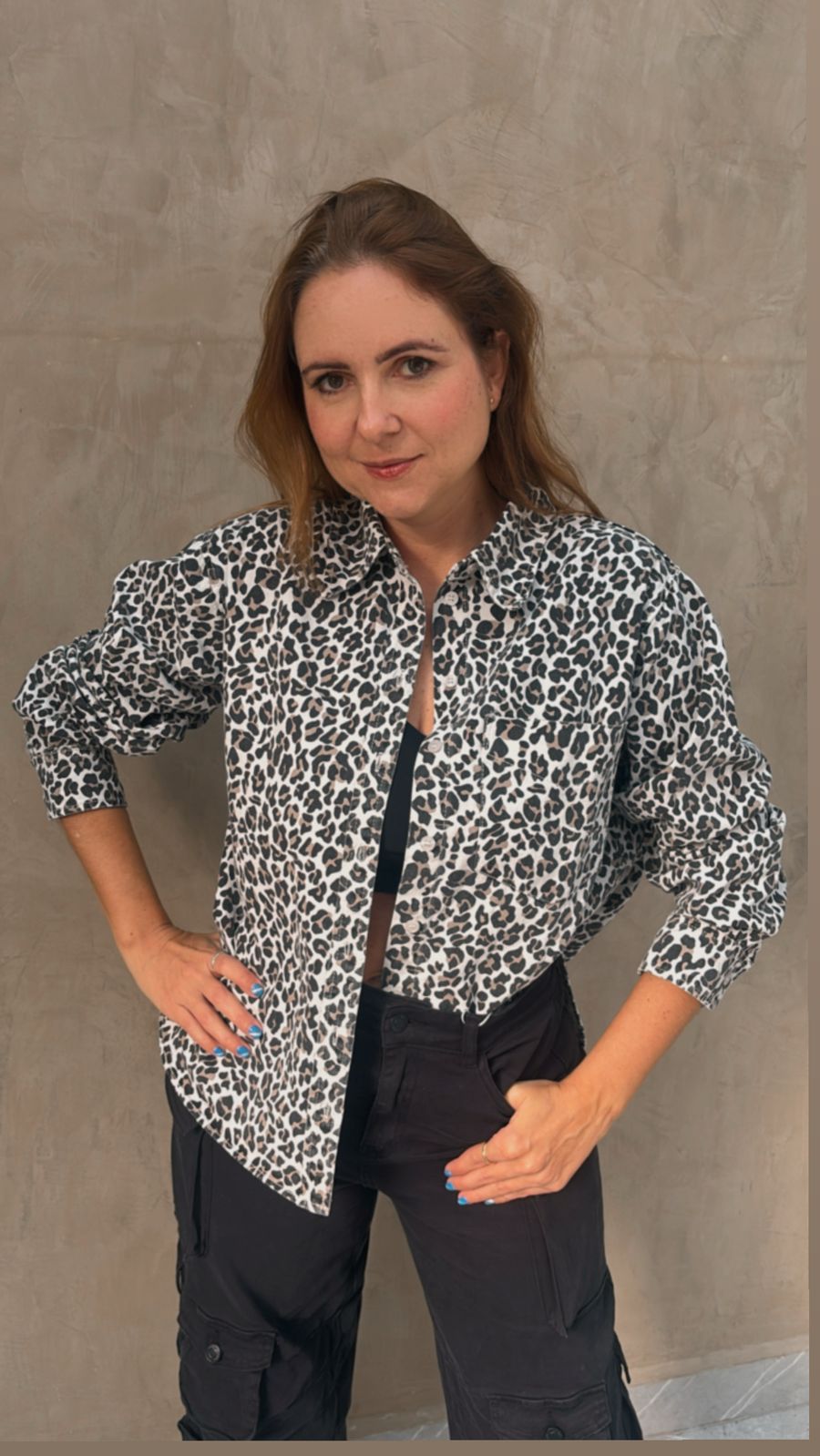 Camisa Leopardo Aaron and Amber