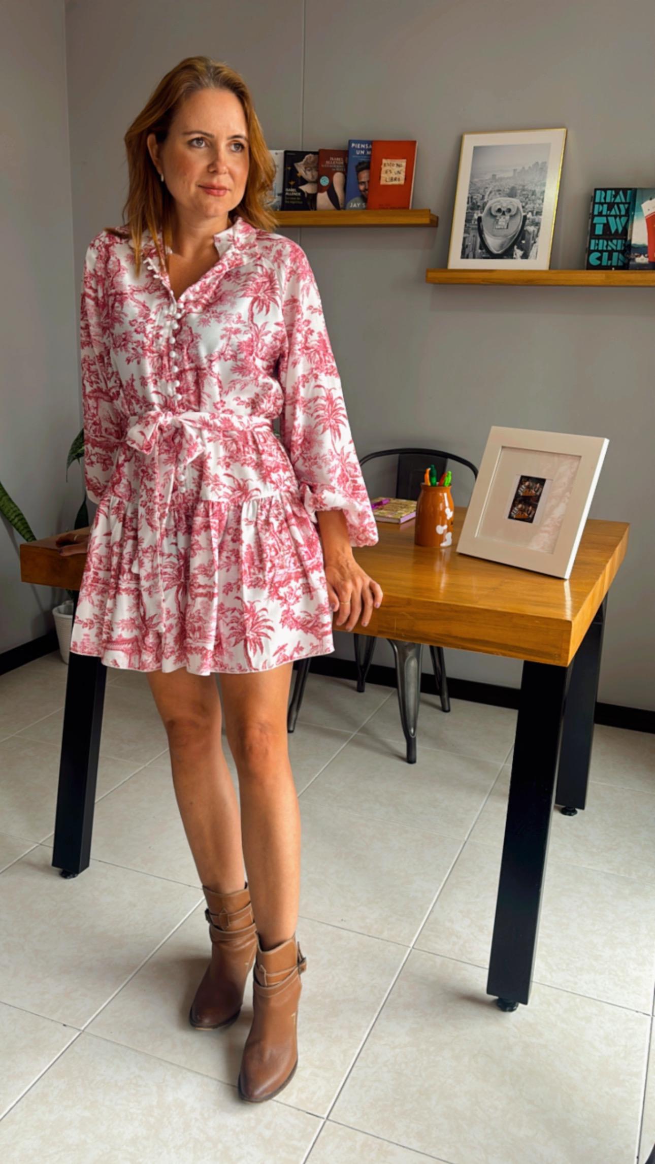 Vestido Boho Borgoña MconTfy