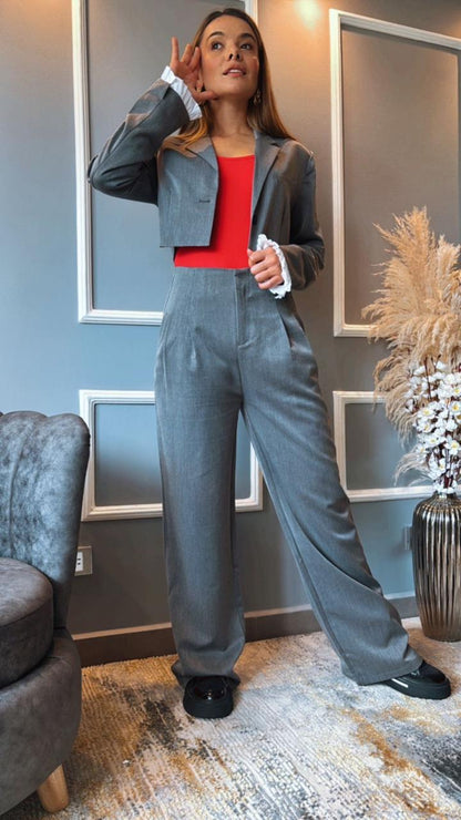 Blazer Corto Gris Love Tree