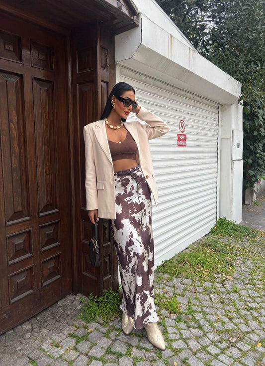 Falda Cow Satín Ten22