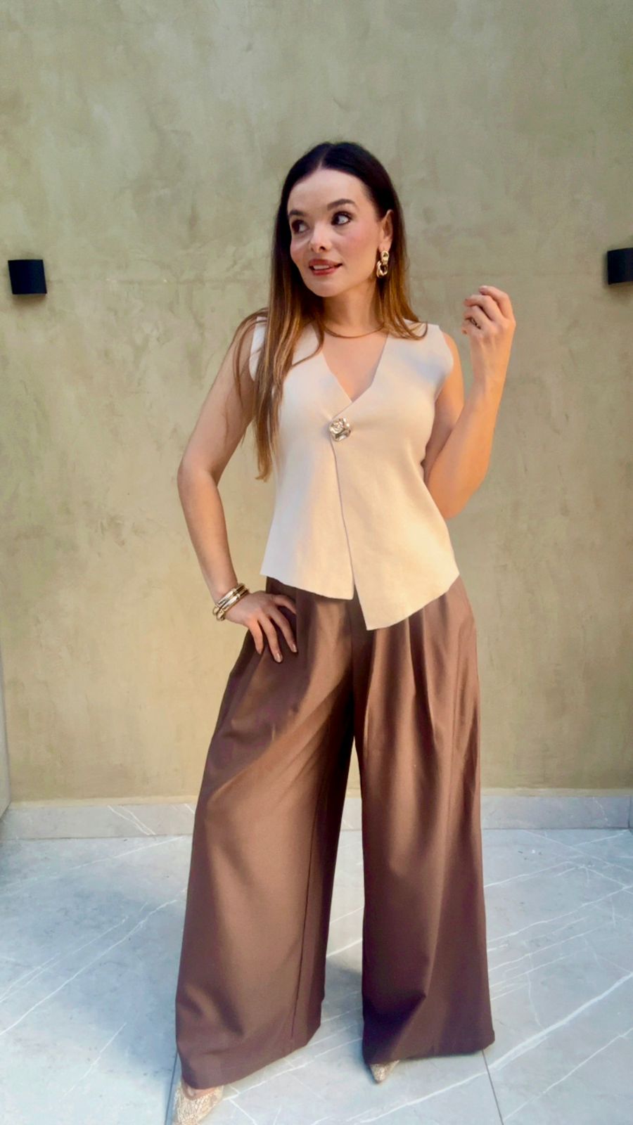 Pantalon Palazzo Moka