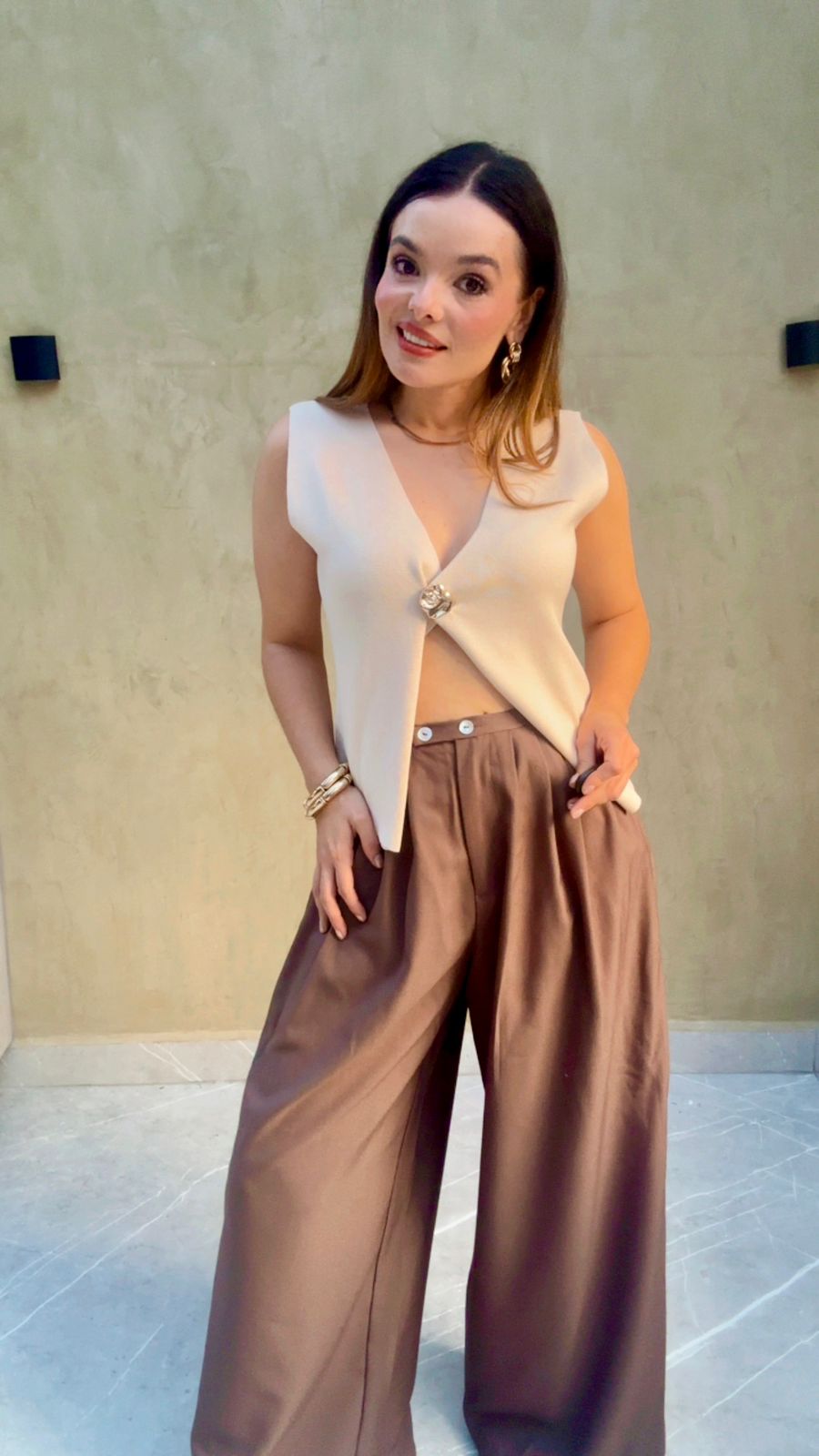 Pantalon Palazzo Moka