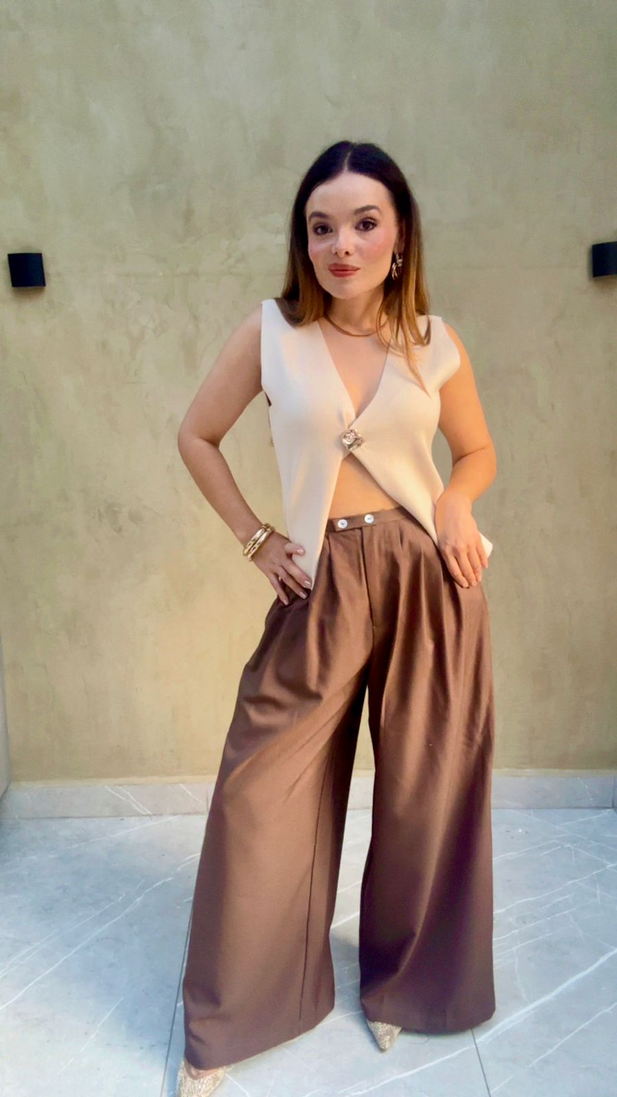 Pantalon Palazzo Moka