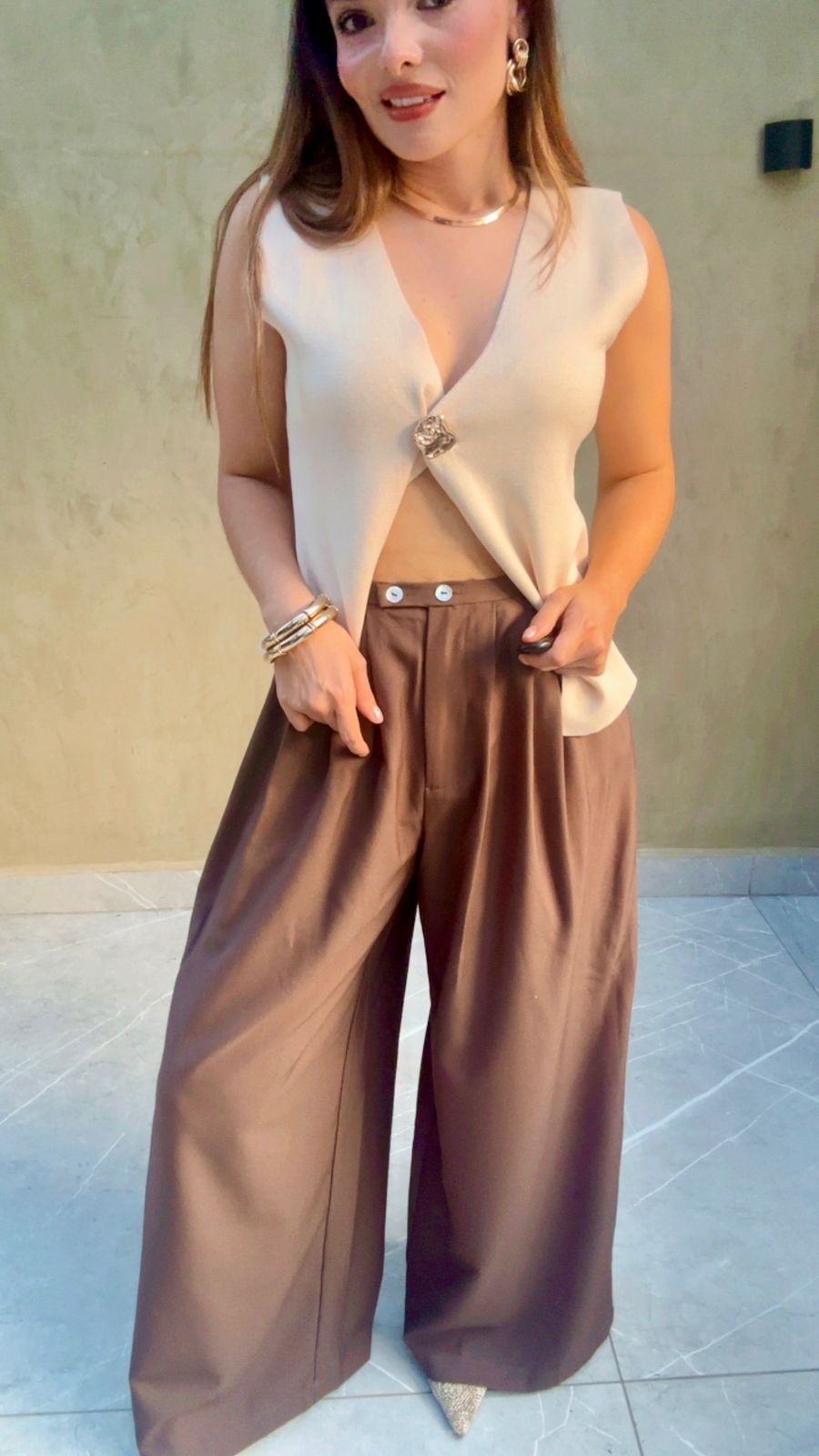 Pantalon Palazzo Moka