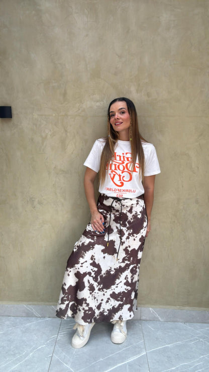Falda Cow Satín Ten22